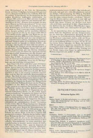 Zeitschriftenschau