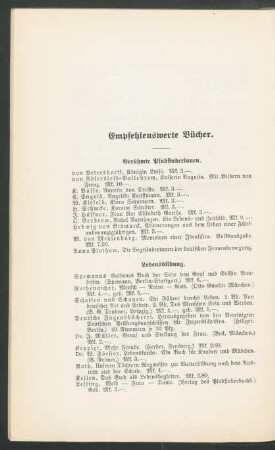 Empfehlenswerte Bücher.