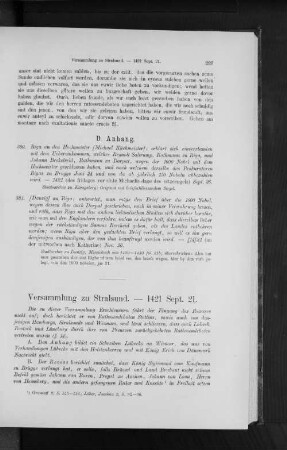 Versammlung zu Stralsund. - 1421 Sept. 21.
