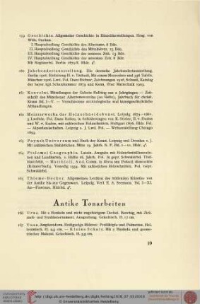 Antike Tonarbeiten (Nr. 166-181)
