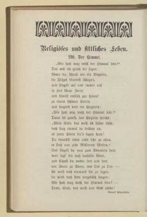 Religiöses und sittliches Leben