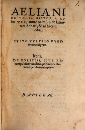 De varia historia libri 14