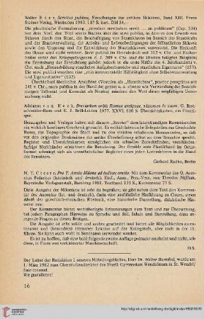[Rezension von: Adrianus van Heck, Breviarium urbis Romae antiquae, viatorum in usum]