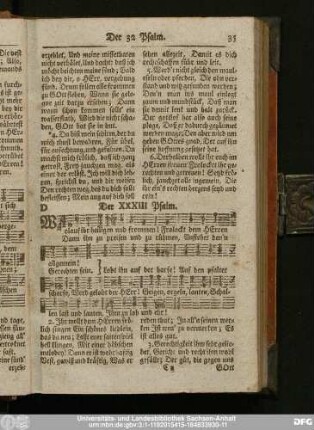 Der XXXIII Psalm.