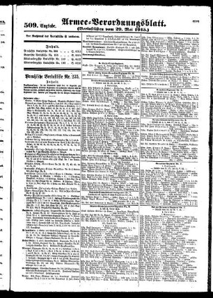 509.Ausgabe. Samstag, 29. Mai 1915