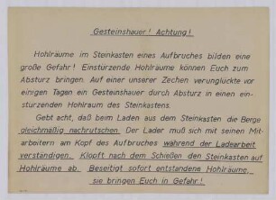 "Gesteinshauer! Achtung!"
