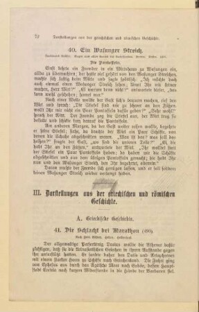 III. Darstellungen aus der griechischen und römischen Geschichte
