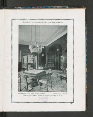 Landhaus des Herren Gehard Süchting, Hamburg. Speisesaal in Mahagoni