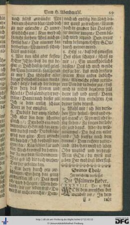 Dritter Theil, in welchem verfasset die Psalmen-Lieder.