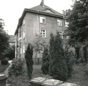 Dresden-Trachau. Wohnsiedlung Bauverein Gartenheim (1926/1928; P. Beck). Wohnhaus, Böttgerstraße 60. Gartenansicht