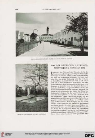 Von der deutschen Siedlungsausstellung München 1934