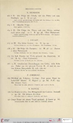 [Berghem - Tinney] (Nr. 262 - 296)