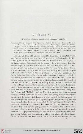 Chapter XVI: Advanced archaic sculpture (concluded): Attica