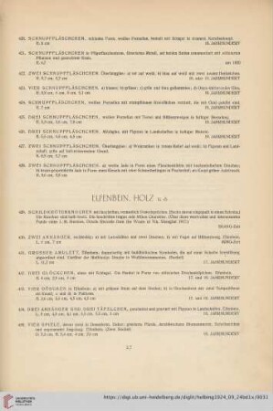 Elfenbein, Holz u.ä. (Nr. 429-456)