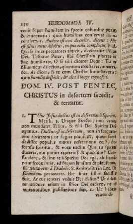 270-279, Hebdomada IV. Post Pentecosten.