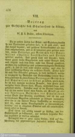 Beitrag zur Geschichte des Schulwesens in Löbau