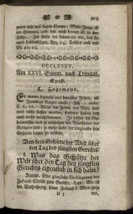 CCCLXXXV. Am XXVI. Sonnt. nach Trinitat. Epist.