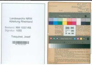 Entnazifizierung Josef Tosquinet , geb. 17.01.1901 (Glaser)
