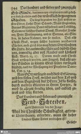 Das Hundert und sieben und zwantzigste Send-Schreiben