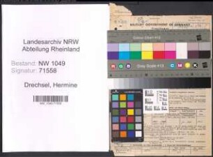 Entnazifizierung Hermine Drechsel , geb. 27.06.1898 (Geschaeftsfrau)