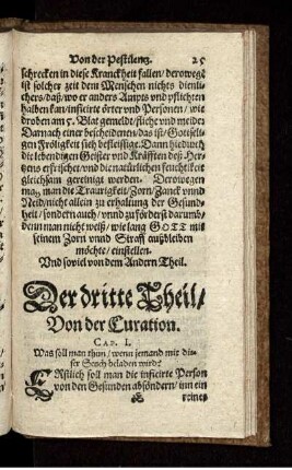 Der dritte Theil/ Von der Curation