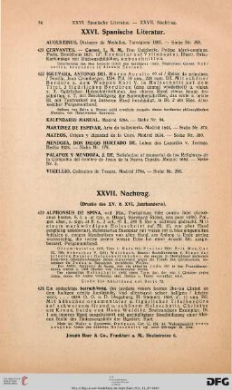 Spanische Literatur (Nr. 421-422)