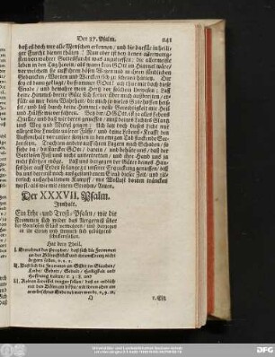 Der XXXVII. Psalm.