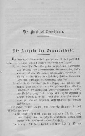 Die Provinzial-Gewerbeschule