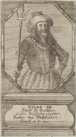 Bildnis des Wilke III., Fürst zu Sachsen
