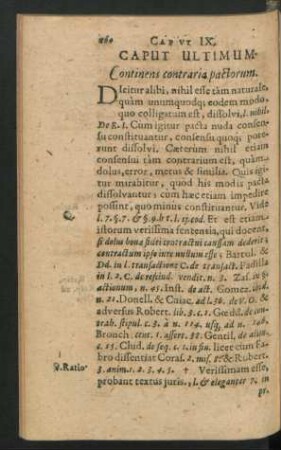 Caput IX. Caput Ultimum. Continens contraria pactorum.