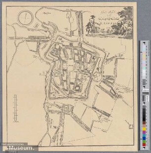 Grund Riß der Churfürstl. Sächs. Handelstadt LEIPZIG