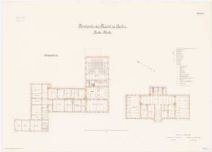 Kinderklinik der Charité, Berlin: Grundriss Obergeschoss 1:100