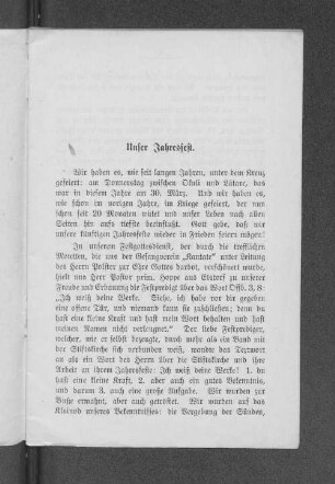 Unser Jahresfest.