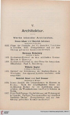 Werke lebender Architekten