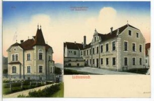 Lichtenstadt. Sparkassengebäude mit Badeanstalt
