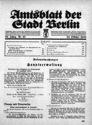 1935,43: Nr. 43, 27. Oktober 1935
