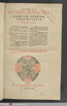 1: De tribus Elohim, Aeterno Patre Filio, & Spiritu S. uno eodemq[ue] Iehova, partes duæ seu libri 13