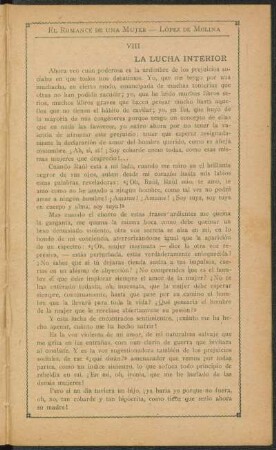 VIII La lucha interior