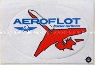 Werbe-Aufkleber der sowjetischen Fluggesellschaft "Aeroflot"