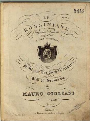 Le Rossiniane : per la chitarra, 1. op. 119
