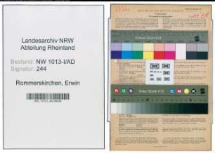 Entnazifizierung Erwin Rommerskirchen , geb. 31.03.1908 (Kaufmann)