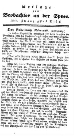 Beilage zum Beobachter an der Spree. 1844. 20. Stueck