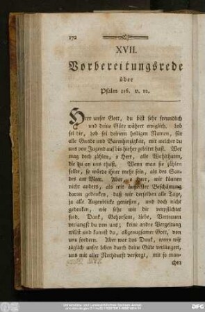 XVI. Vorbereitungsrede über Psalm 116. v. 12.