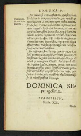 Dominica Septuagesimae.