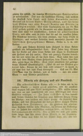 16. Moritz als Herzog und als Kurfürst