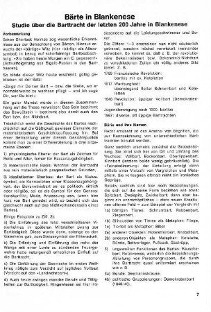 Bärte in Blankenese : Studie über die Bartracht der letzten 200 Jahre in Blnakenese