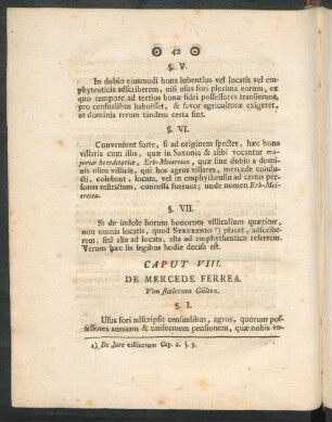 Caput VIIII. De Mercede Ferrera. Von staelernen Gütern