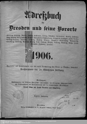 1906: Adreßbuch für Dresden und seine Vororte
