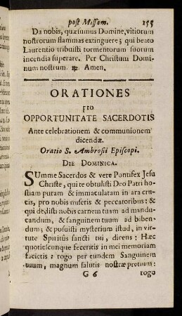 155-166, Orationes pro Opportunitate Sacerdotis