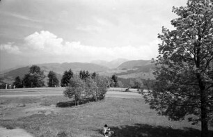 Weiler: Alpenstraße, Paradies, Kurve, Vordergrund Wiese